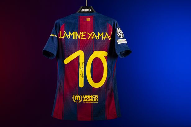 Lamine Yamal signed shirt sells for £65,000 beating Ronaldo and Messi records