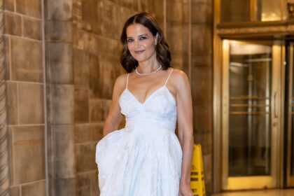 Katie Holmes Saw the Peplum Comeback and Did It Her Way
