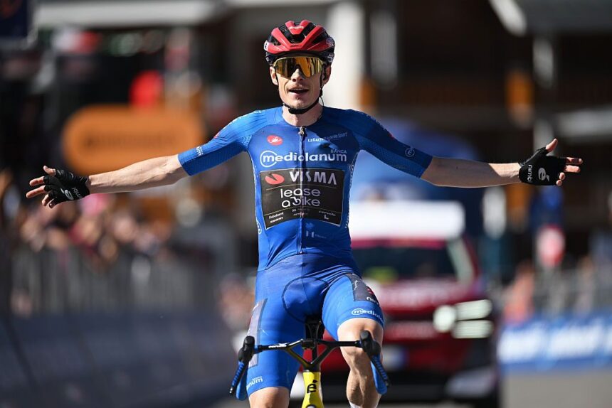 Giro d’Italia: Jonas Vingegaard outclimbs rivals to solo to stage 14 victory and seize race lead