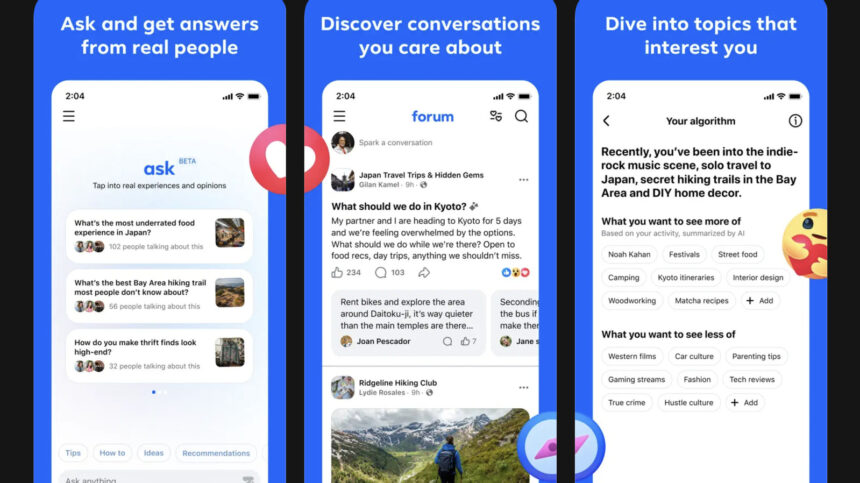 Meta quietly released a new Reddit-like app called Forum